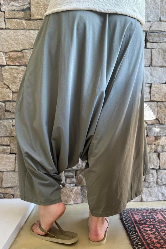 Oscar Asymmetric Hareem Skirt Pant Khaki